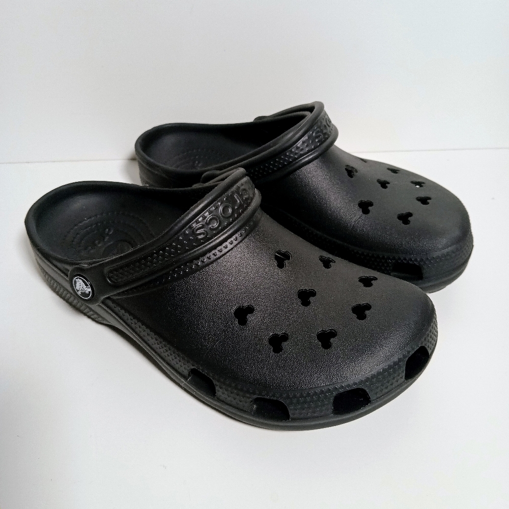 Disney Parks Exclusive Mickey Ears Black Crocs Mens 7 Womens 9